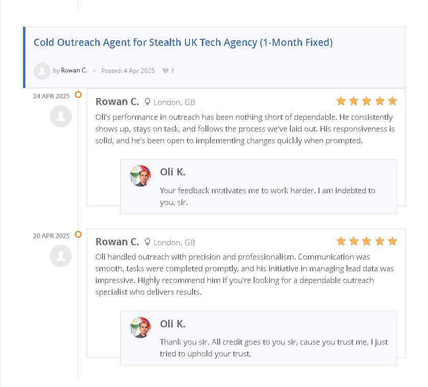 PeopleperHour review for OMAR IT